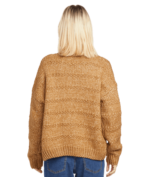 VOLCOM Women's Desert Edge Cardigan Vintage Brown Women's Sweaters Volcom 