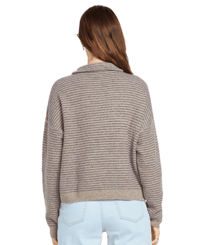 VOLCOM Women's Sun Of Sand Sweater Dark Grey Men's Sweaters Volcom 