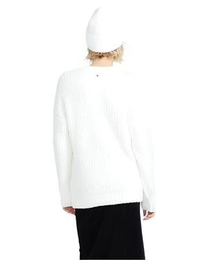 VOLCOM Women's Lil Softie Knit Sweater Star White Women's Sweaters Volcom 