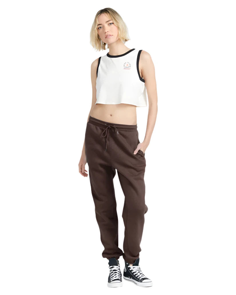 VOLCOM Women's Stone Heart Up Pant Dark Chocolate Women's Sweatpants Volcom 