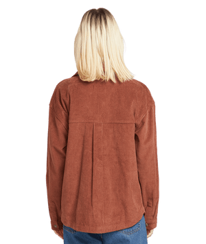 VOLCOM Women's Power Chord Shacket Chestnut Brown Women's Street Jackets Volcom 