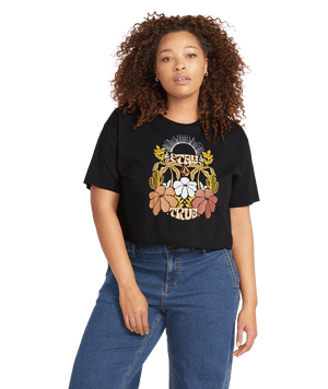 VOLCOM Women's Parrott Paints T-Shirt Black Women's T-Shirts Volcom 