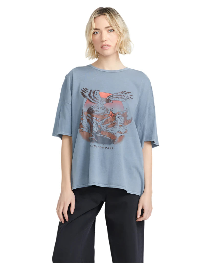 VOLCOM Women's My Guys T-Shirt Denim Women's T-Shirts Volcom 