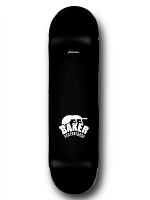 BAKER X MEHRATHON Brand Logo OG Shape Mellow Concave Skateboard Deck Black/White Skateboard Decks Baker 