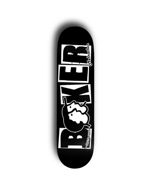 BAKER X MEHRATHON Brand Logo OG Shape Mellow Concave Skateboard Deck Black/White Skateboard Decks Baker 