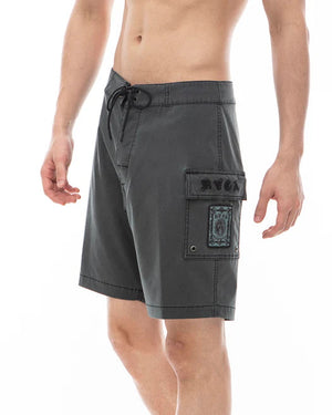 RVCA Benj Skull Trunk Black Men's Boardshorts RVCA 