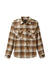 BRIXTON Bowery Flannel Shirt Whitecap/Pinecone Brown/Burro Men's Long Sleeve Button Up Shirts Brixton 