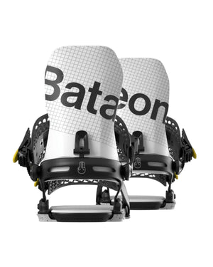 BATALEON Blaster AsymWrap Snowboard Bindings Team White 2025 Men's Snowboard Bindings Bataleon 