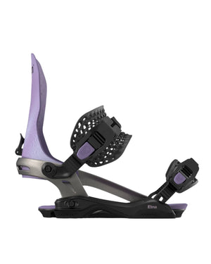 BATALEON Women's Etna Snowboard Bindings Lavender Marble 2025 Men's Snowboard Bindings Bataleon 