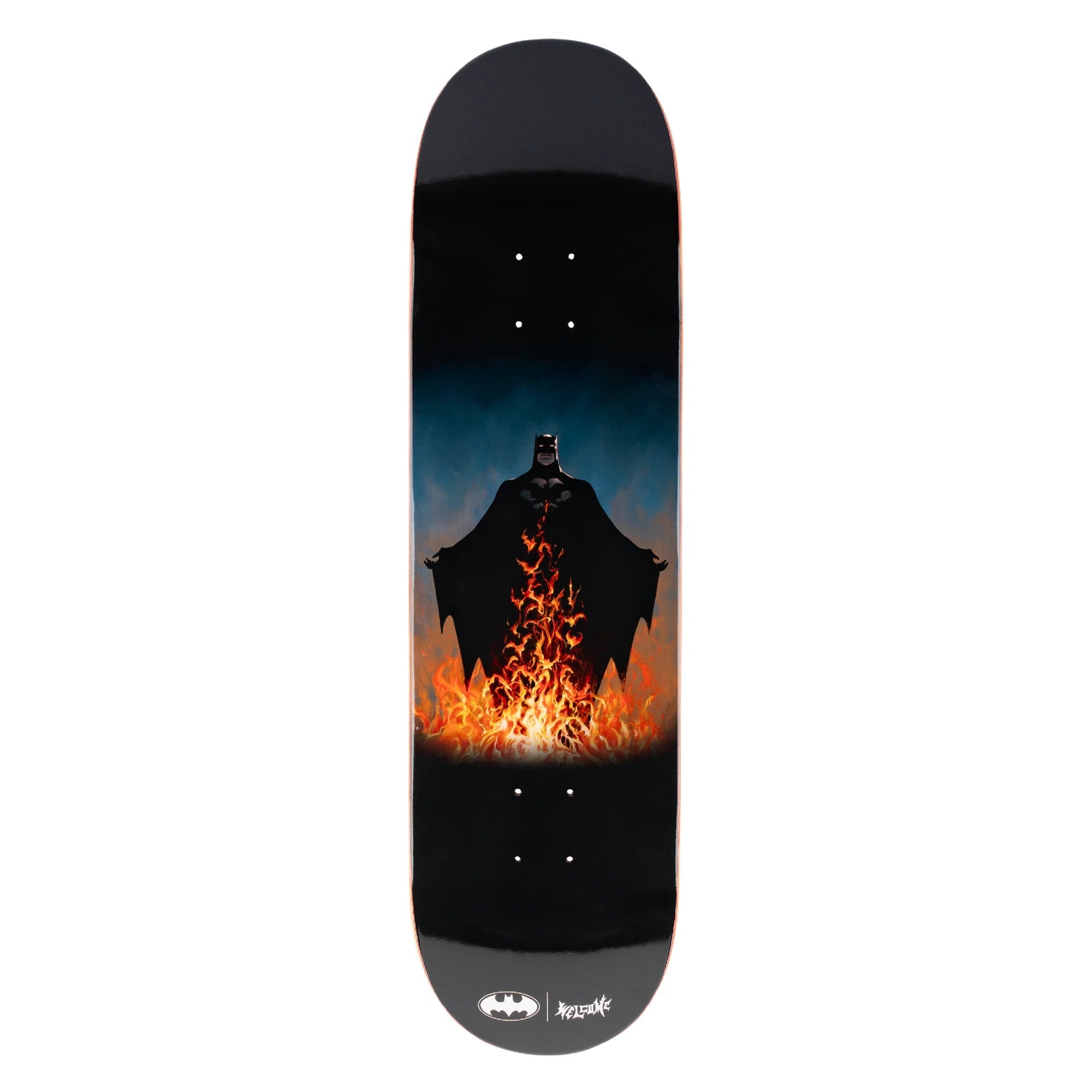 WELCOME Batman x Welcome Bat Flames On Popsicle 8.5 Skateboard Deck Skateboard Decks Welcome 