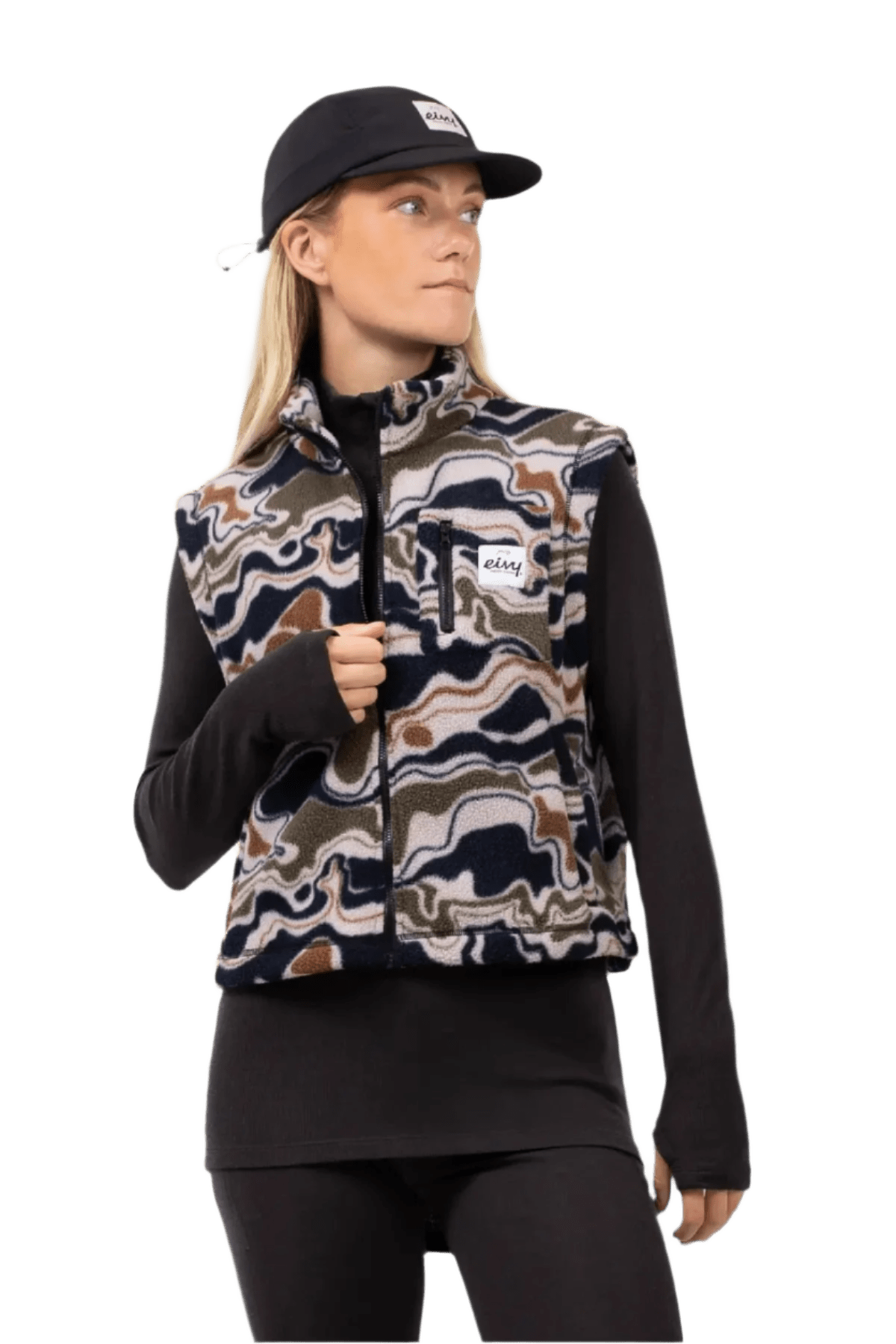 EIVY Women's Boxy Sherpa Vest Curve Camo Women's Vests Eivy 