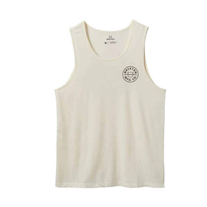 BRIXTON Crest Tank Top Off White/Black Men's Tank Tops Brixton 