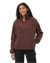 TENTREE Women's Recycled Microfleece 1/4 Snap Fleece Sweater Deep Mahogany Women's Sweaters Tentree 