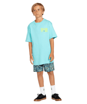 VOLCOM Boy's Viz Fray T-Shirt Crete Blue Boy's T-Shirts Volcom 