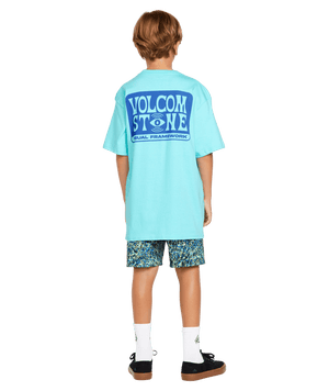 VOLCOM Boy's Viz Fray T-Shirt Crete Blue Boy's T-Shirts Volcom 