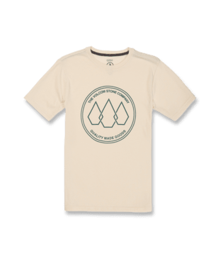 VOLCOM Boy's Stone Link T-Shirt Off White Heather - Freeride Boardshop