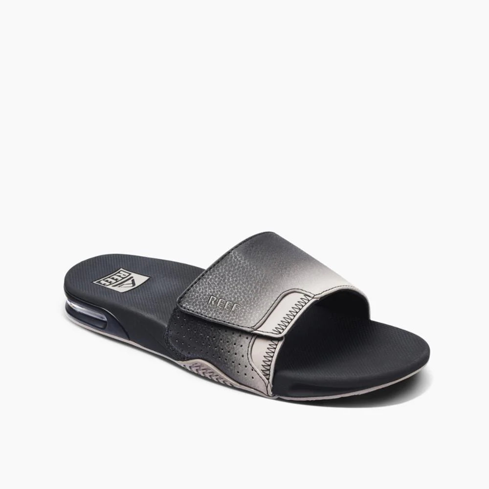 REEF Fanning Slide Sandals Black Taupe Fade Freeride Boardshop