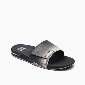 REEF Fanning Slide Sandals Black/Taupe Fade Men's Sandals Reef 