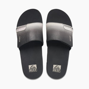 REEF Fanning Slide Sandals Black/Taupe Fade Men's Sandals Reef 