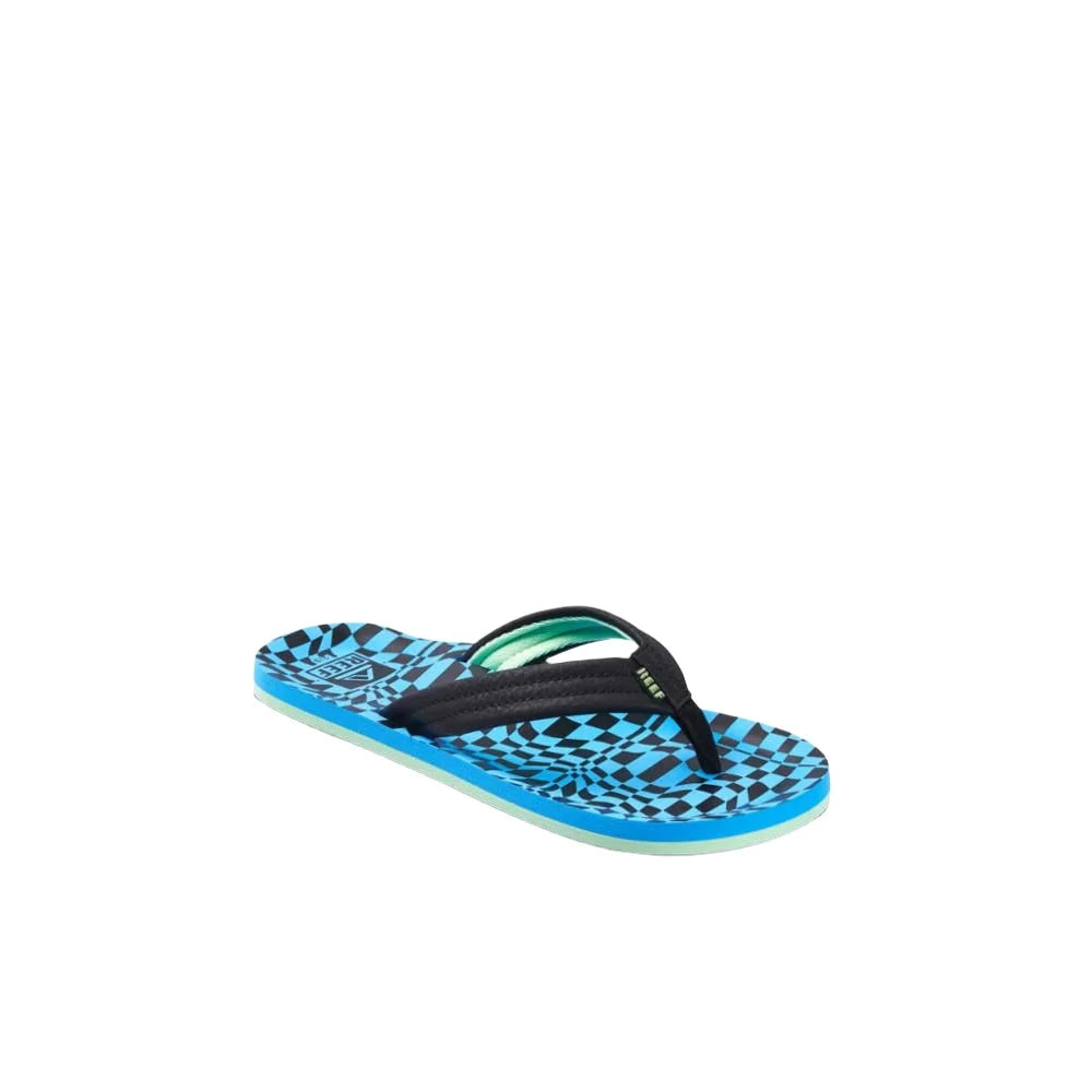 BOYS KIDS YOUTH reel legends blue size 7 flip flop sandals