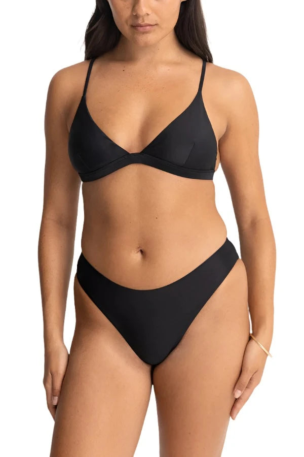 RHYTHM Women s Classic Bralette Bikini Top Black M