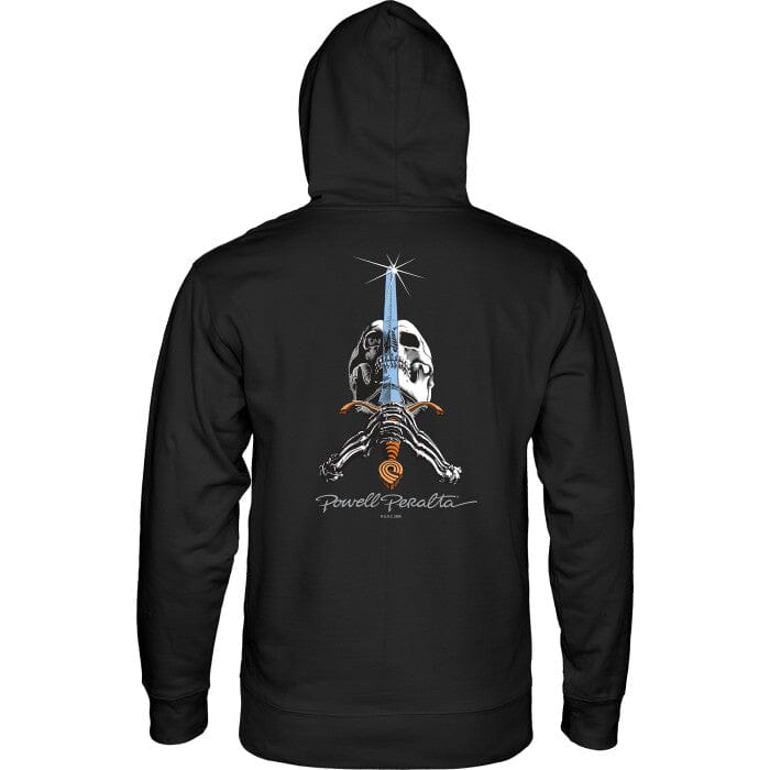 POWELL PERALTA Skull & Sword Pullover Hoodie Black Men's Pullover Hoodies Powell Peralta 