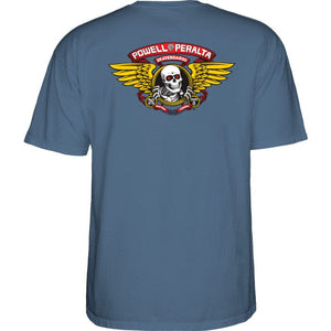 POWELL PERALTA Winged Ripper T-Shirt Indigo Blue Men's Short Sleeve T-Shirts Powell Peralta 