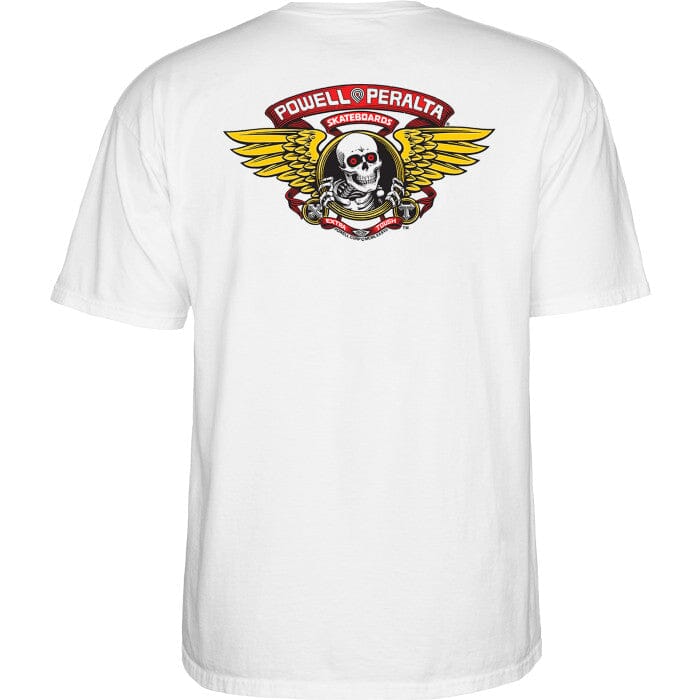 POWELL PERALTA Winged Ripper T-Shirt White Men's Short Sleeve T-Shirts Powell Peralta 