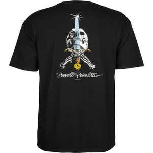 POWELL PERALTA Skull & Sword T-Shirt Black Men's Short Sleeve T-Shirts Powell Peralta 