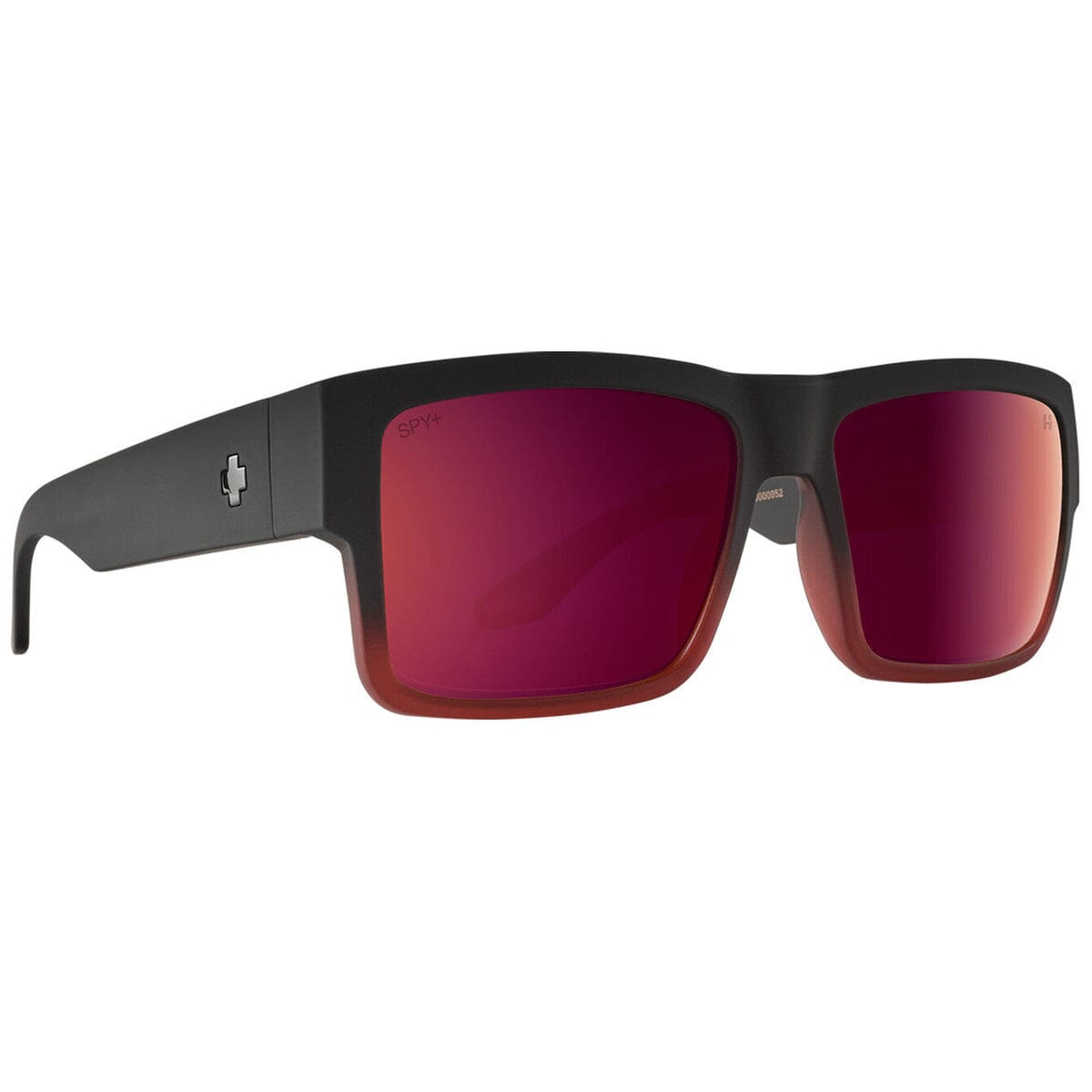 SPY Cyrus Soft Matte Black Red Plum Fade - Happy Bronze Red Plum Mirror Sunglasses Sunglasses Spy 