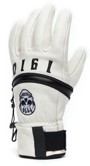 DEATHGRIP Werewolf 1910 Glove White Men's Snow Gloves Deathgrip Glove Co 