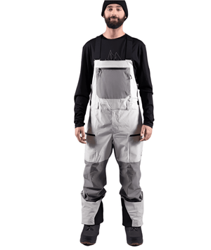 JONES MTN Surf Recycled Bib Snowboard Pants Smoke Grey 2025 Men's Snow Bib Pants Jones Snowboards 