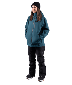 JONES Women's MTN Surf Recycled Snowboard Jacket Pacific Teal 2025 Women's Snow Jackets Jones Snowboards 