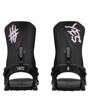 YES Drive Snowboard Bindings Pink 2025 Men's Snowboard Bindings Yes Snowboards 