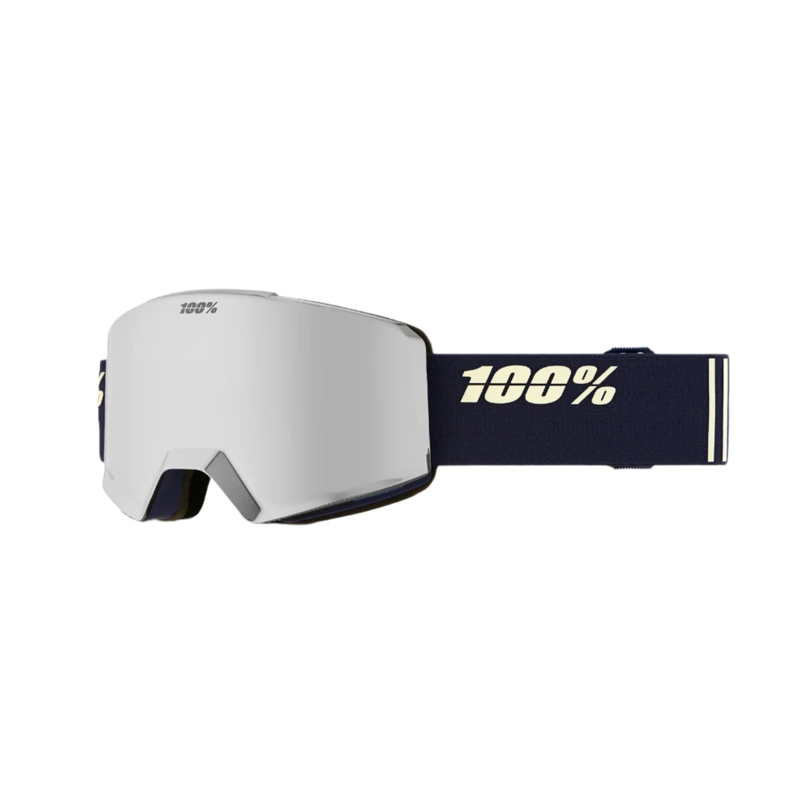 100% Norg Steel - HiPER Silver Mirror + HiPER Blue Flash Mirror Snow Goggle Snow Goggles 100% 