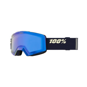 100% Norg Steel - HiPER Silver Mirror + HiPER Blue Flash Mirror Snow Goggle Snow Goggles 100% 