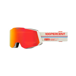 100% Snowcraft Launch - HiPER Red Mirror + HiPER Silver Flash Mirror Snow Goggle Snow Goggles 100% 