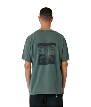 FORMER Crux Scratch T-Shirt Washed Green Men's Short Sleeve T-Shirts Former 