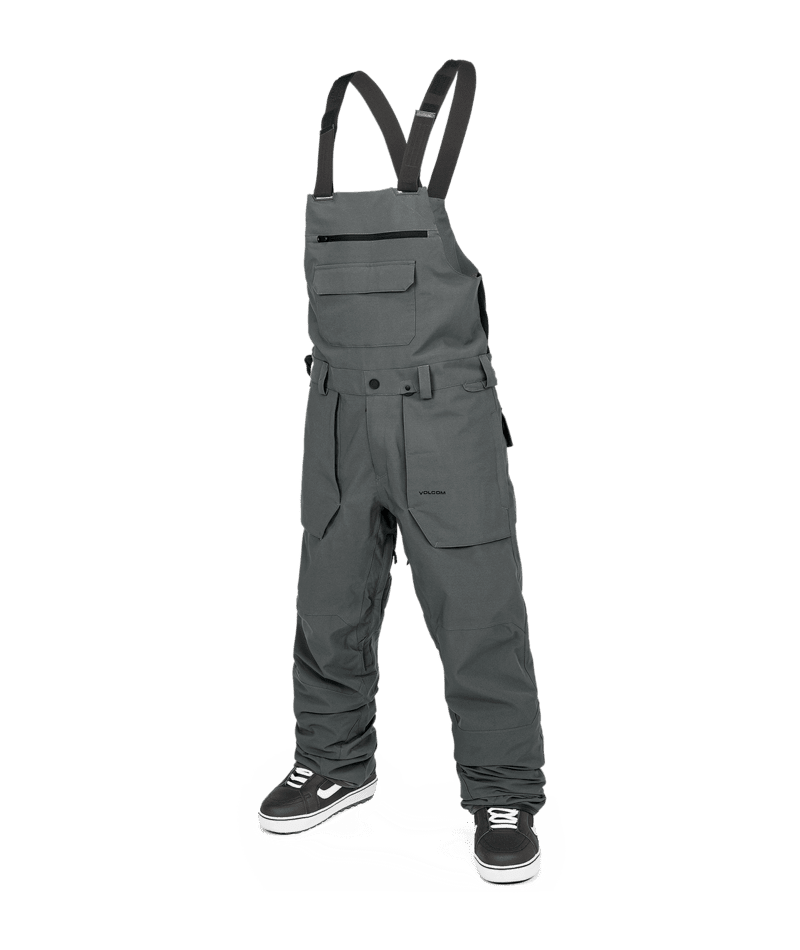 VOLCOM Roan Bib Overall Snowboard Pants Charcoal 2025 Men's Snow Bib Pants Volcom 