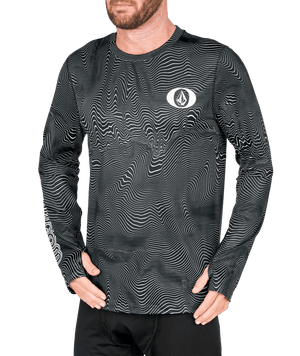 VOLCOM V-Science Crew Base Layer Top Black Print Men's Base Layers Volcom 