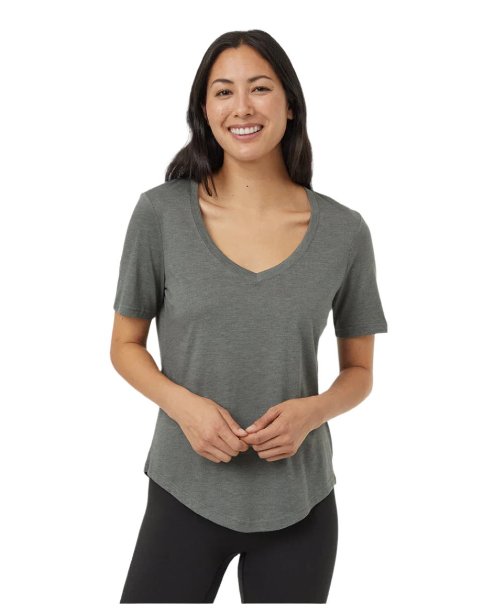 TENTREE Women's TreeBlend Classic V-Neck T-Shirt Mineral Heather Women's T-Shirts Tentree 