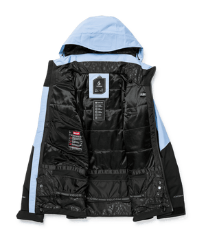 VOLCOM Women's 3D Stretch GORE-TEX Snowboard Jacket Crystal Blue 2025 Women's Snow Jackets Volcom 