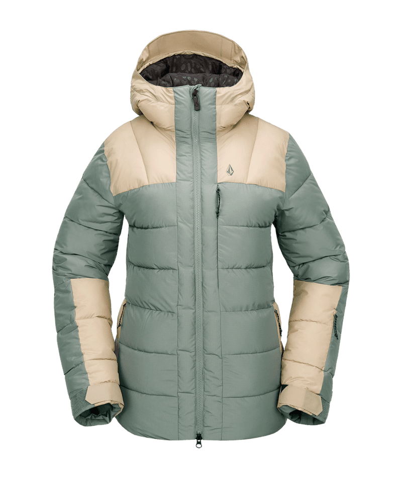 VOLCOM Women's Puffleup Snowboard Jacket Lichen Green 2025 Women's Snow Jackets Volcom 