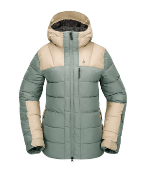 VOLCOM Women's Puffleup Snowboard Jacket Lichen Green 2025 Women's Snow Jackets Volcom 