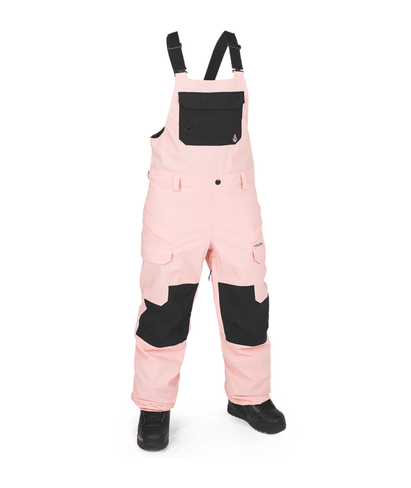 VOLCOM Women's Creston 3D Stretch Bib Overall Snowboard Pant Coral Haze 2025 Women's Snow Bib Pants Volcom 