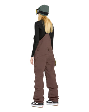 VOLCOM Women's Creston 3D Stretch Bib Overall Snowboard Pant Mahogany 2025 Women's Snow Bib Pants Volcom 