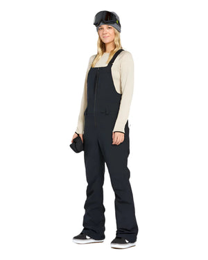 VOLCOM Women's Swift Bib Overall Snowboard Pants Black 2025 Women's Snow Bib Pants Volcom 