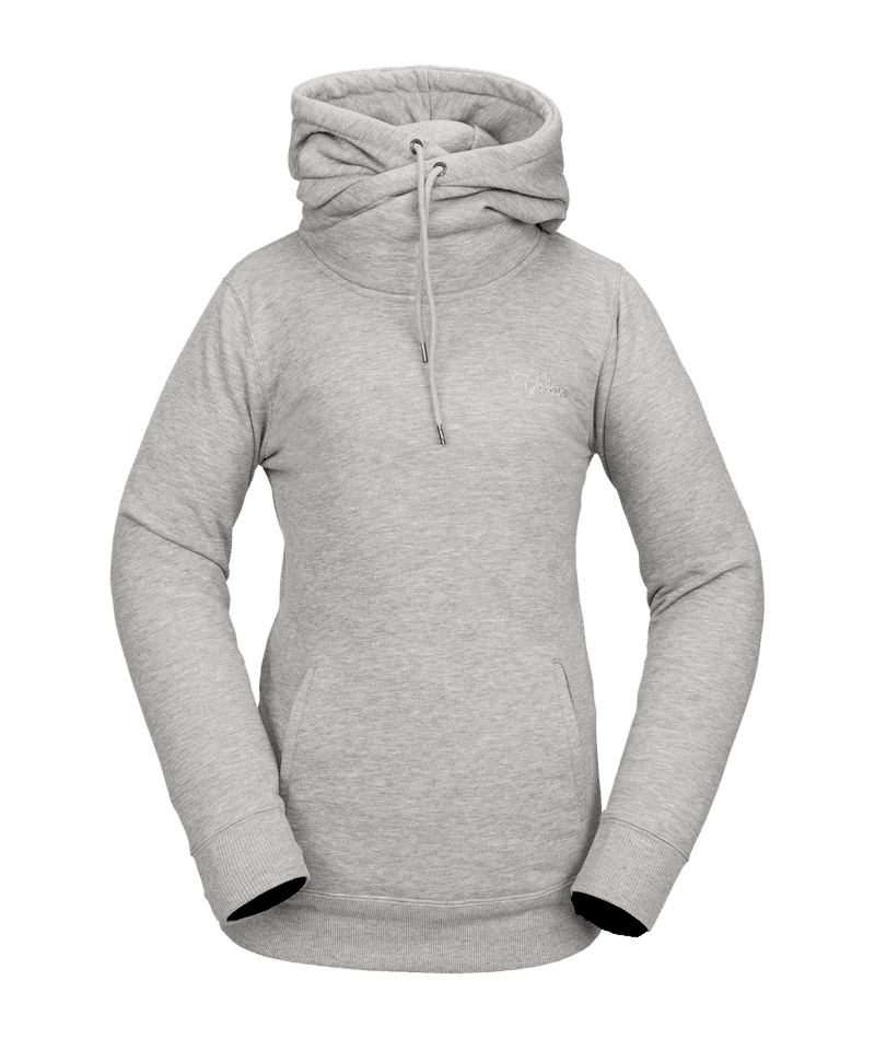 VOLCOM Women's Tower Pullover Fleece Heather Grey Women's Pullover Hoodies Volcom 