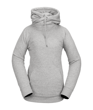 VOLCOM Women's Tower Pullover Fleece Heather Grey Women's Pullover Hoodies Volcom 