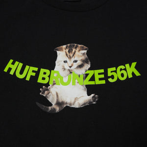 HUF X BRONZE Hang In There T-Shirt Black Men's Short Sleeve T-Shirts Huf 